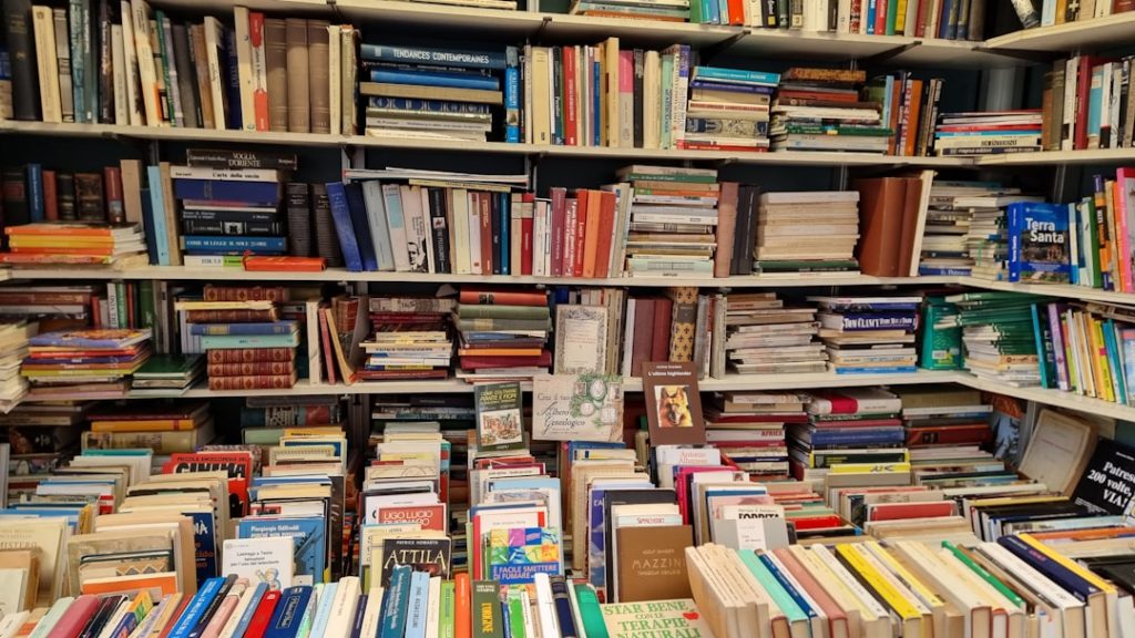 Books, Books and more Books. This photo has been taken in an Old Library Bookstore in the city of Trieste, Italy.
