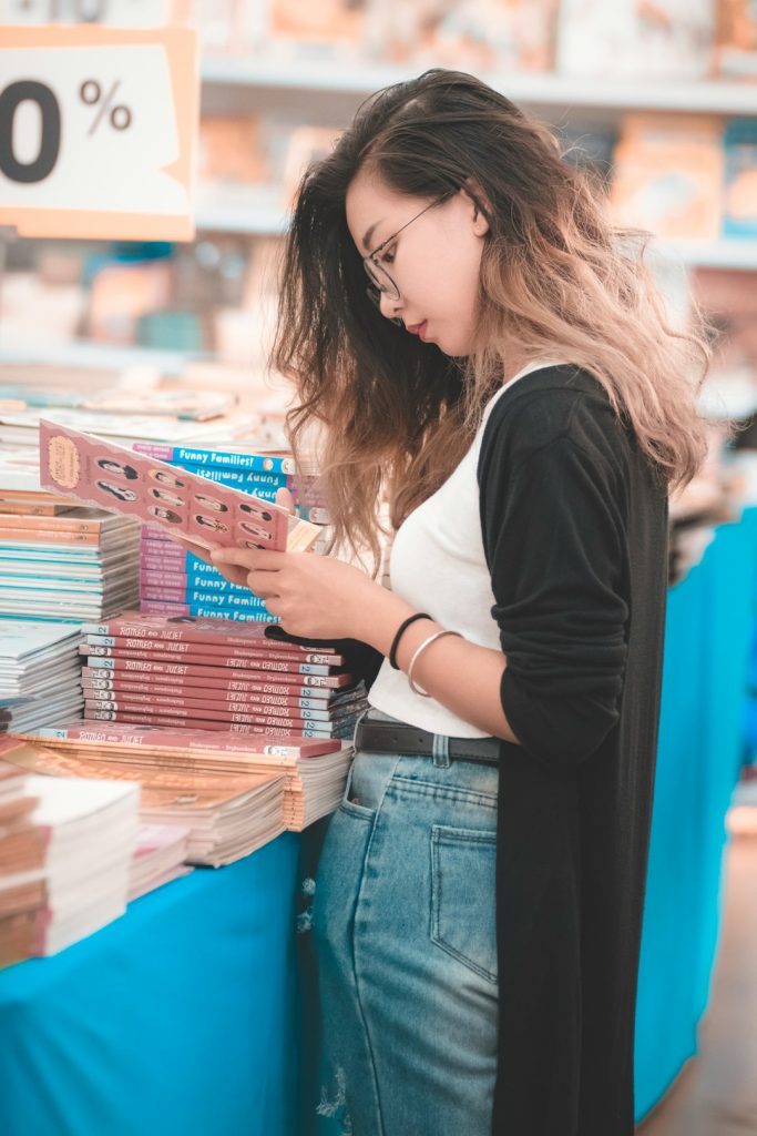 girl reading book